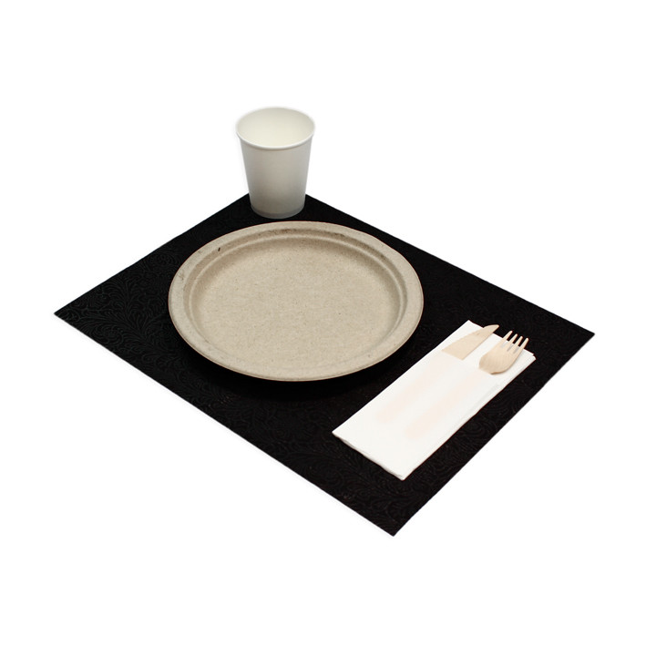 Non-Woven PLUS Placemat Black 30x40cm (500 Units) 