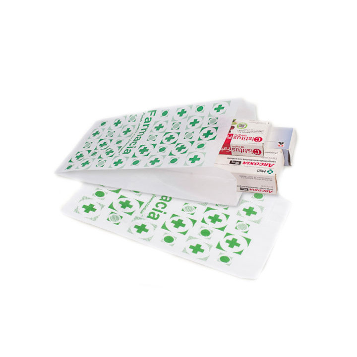 Paper Bag Pharmacy White 12+6x20cm (1.000 Units)