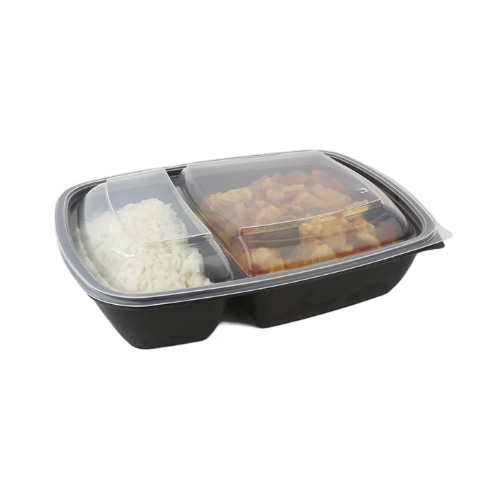Plastic Lid for Deli Container PP Rectangular shape 2C Black 23x16,5cm (300 Units)