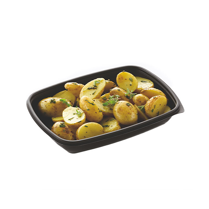 Plastic Deli Container PP Black 600ml 23x16,5cm (75 Units)  