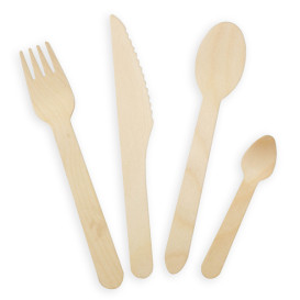 Wooden Spoon Wrapped 16cm (500 pcs)