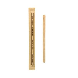 Wooden Coffee Stirrer Wrapped 11cm (1000 Units) 
