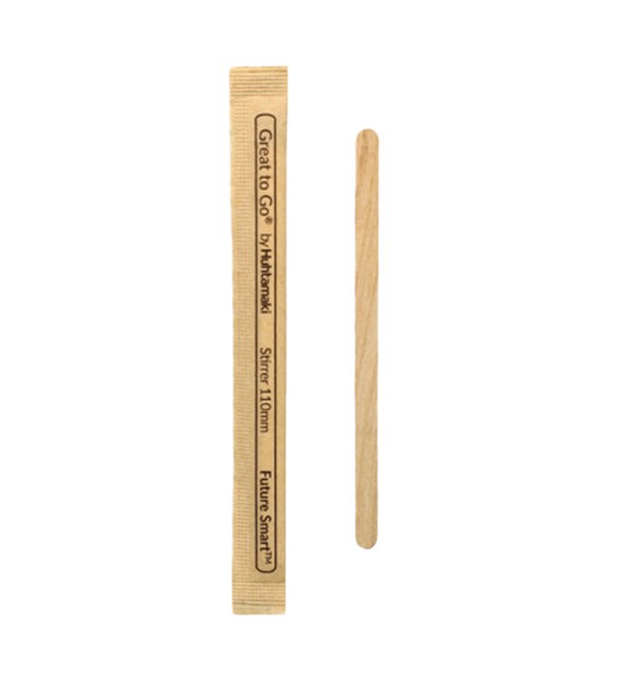 Wooden Coffee Stirrer Wrapped 11cm (1000 Units) 