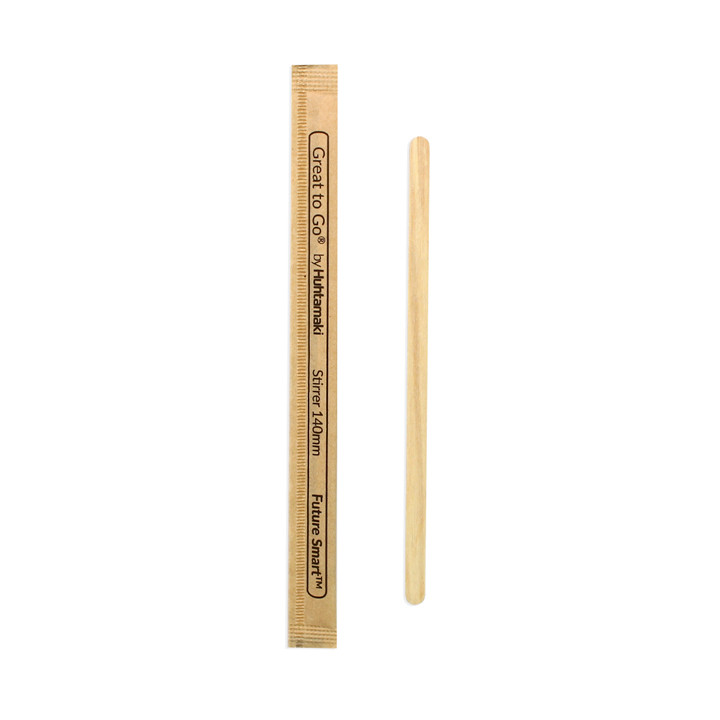 Wooden Coffee Stirrer Wrapped 14cm (1000 Units) 