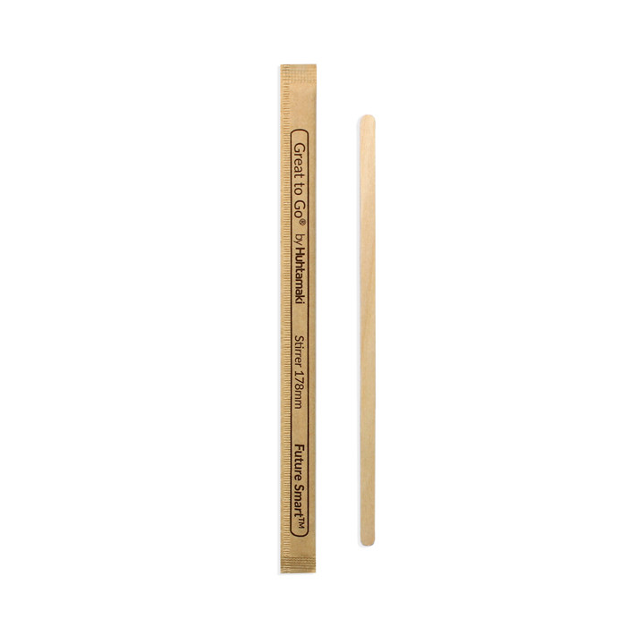Wooden Coffee Stirrer Wrapped 17,8cm (10000 Units) 