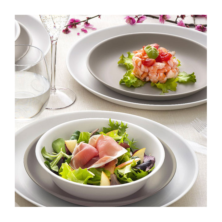 Reusable Plate Premium PP Mineral Grey Ø18cm (54 Units)