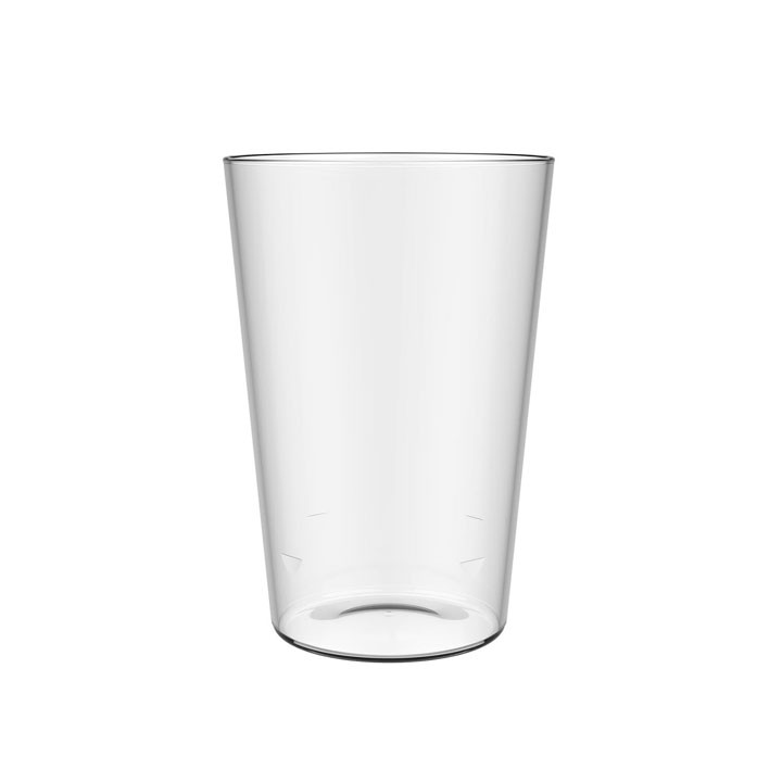 Plastic Pint Glass PS Reusable 420ml (5 Units) 