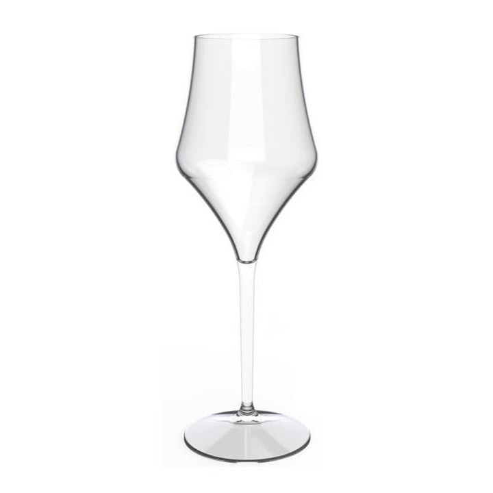Reusable Plastic Glass Wine Tritan Clear 320ml (6 Units)