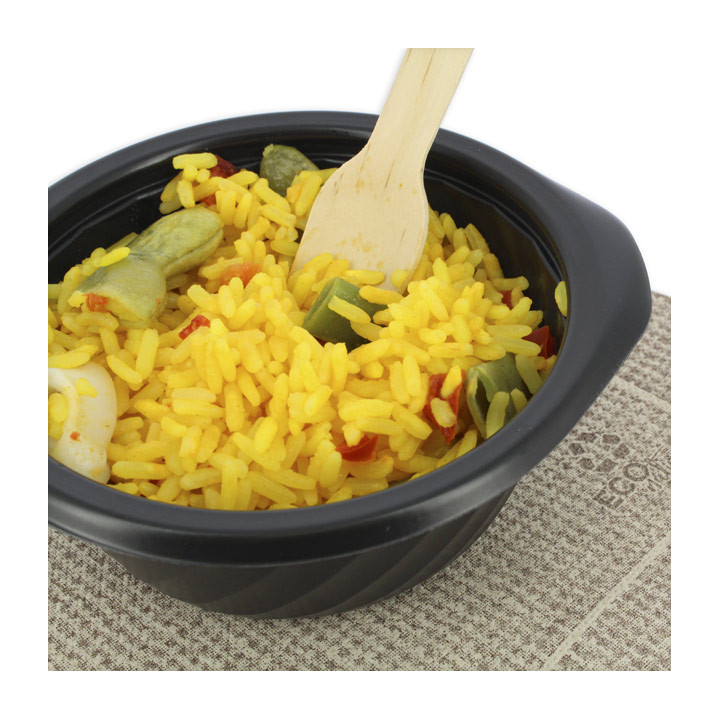 Plastic Deli Container PP Round Shape Black 400ml Ø14,4cm (100 Units)  