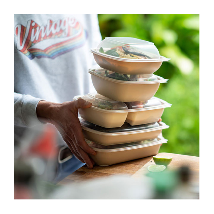 Plastic Deli Container PP Cream 500ml 16,5x16,5x4cm (300 Units)