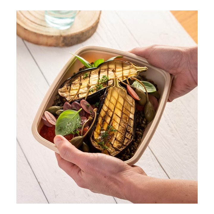 Plastic Deli Container PP Cream 600ml 23x16,5cm (75 Units)  