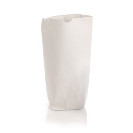 Paper Bag with Hexagonal Base White 17x22cm (50 Units)