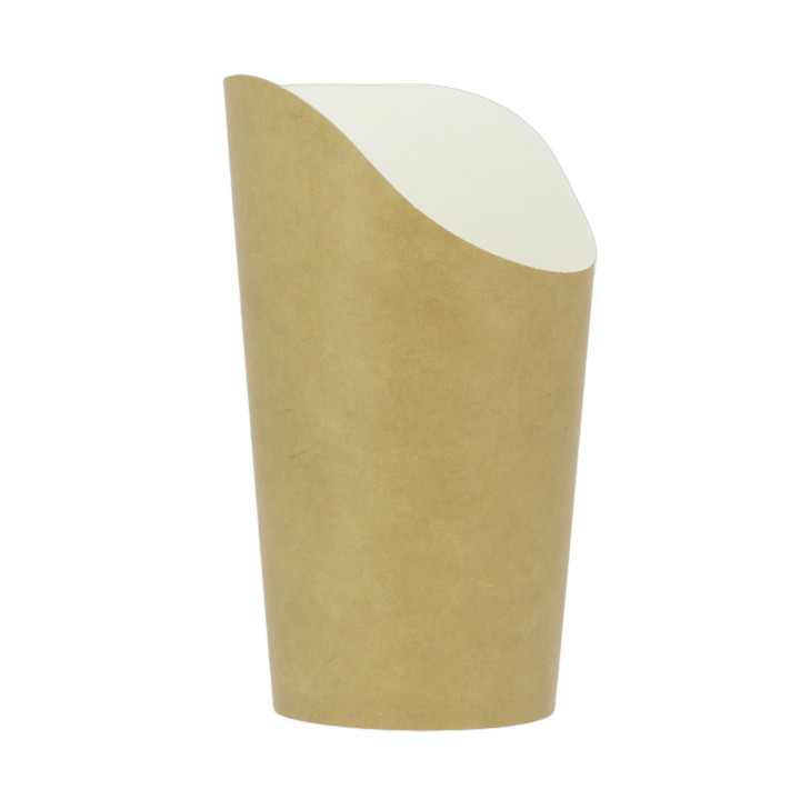 Paper Container Kraft Effect Anti-Grease Large Cup (55 Units)