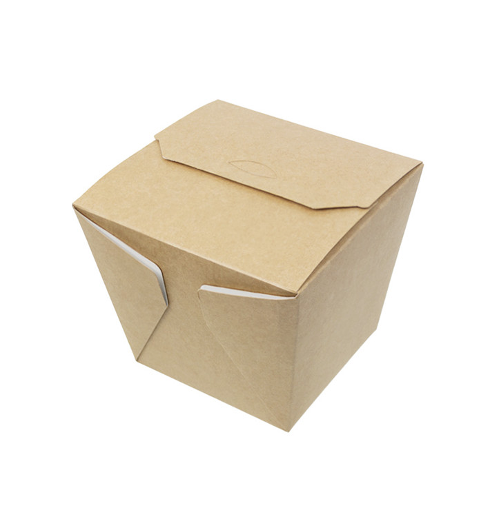 Paper Take-out Container Wok Kraft 450ml (25 Units)
