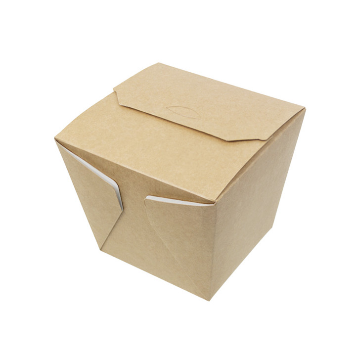 Paper Take-out Container Wok Kraft 450ml (25 Units)