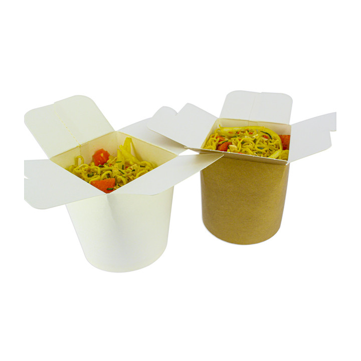 Paper Take-Out Container 100% ECO White 26Oz/780ml (500 Units)