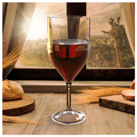 Reusable Plastic Glass Wine "Tritan" Clear 300ml (6 Units)