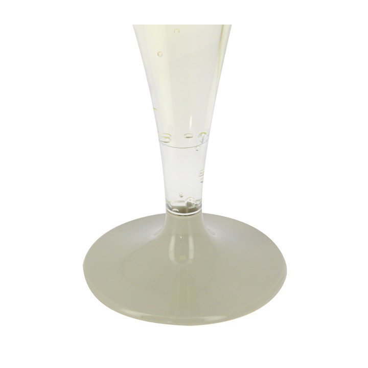 Plastic Stemmed Flute Sparkling Wine Beige 140ml 2P (20 Units)
