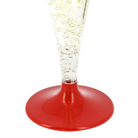 Plastic Stemmed Flute Sparkling Wine Red 140ml 2P (20 Units)