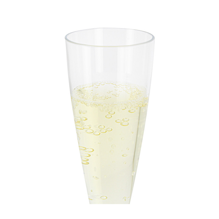 Plastic Stemmed Flute Sparkling Wine White 140ml 2P (20 Units)