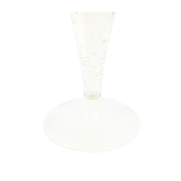 Plastic Stemmed Flute Sparkling Wine White 140ml 2P (20 Units)