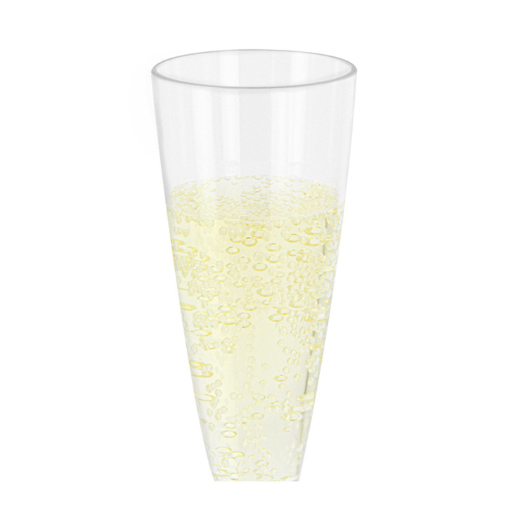 Plastic Stemmed Flute Sparkling Wine Red 140ml 2P (400 Units)