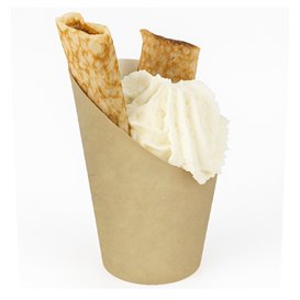 Paper Container Kraft Effect Anti-Grease Large Cup (1320 Units)