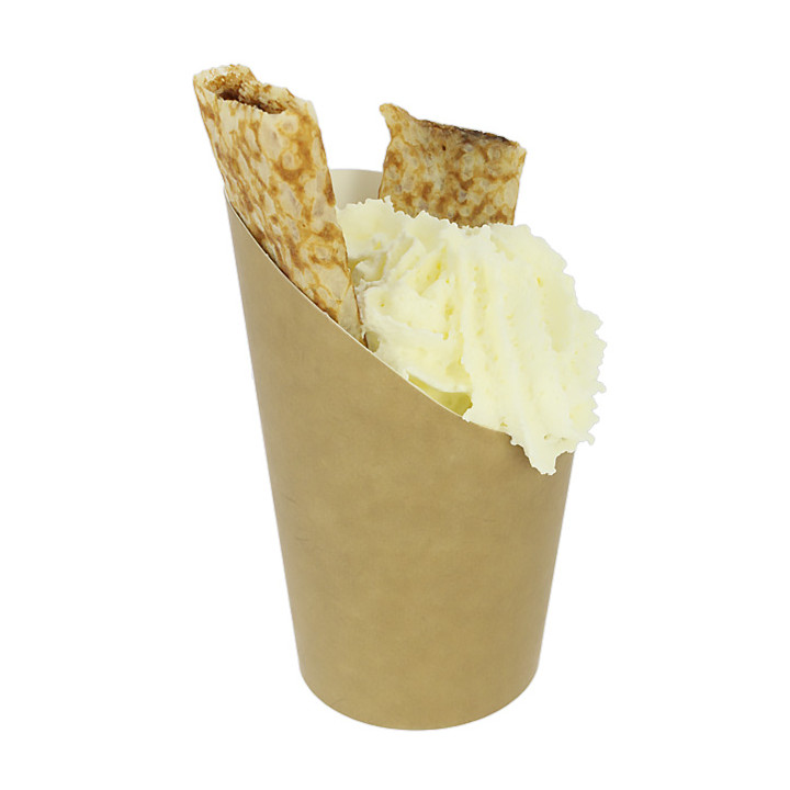 Paper Container Kraft Effect Anti-Grease Large Cup (1320 Units)