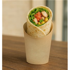 Paper Container Kraft Effect Anti-Grease Small Cup (1320 Units)