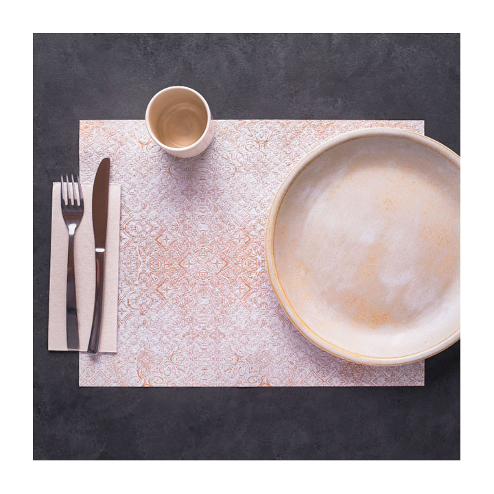Paper Placemats 30x40cm "Mosaic" Cream 40g/m² (1000 Units)