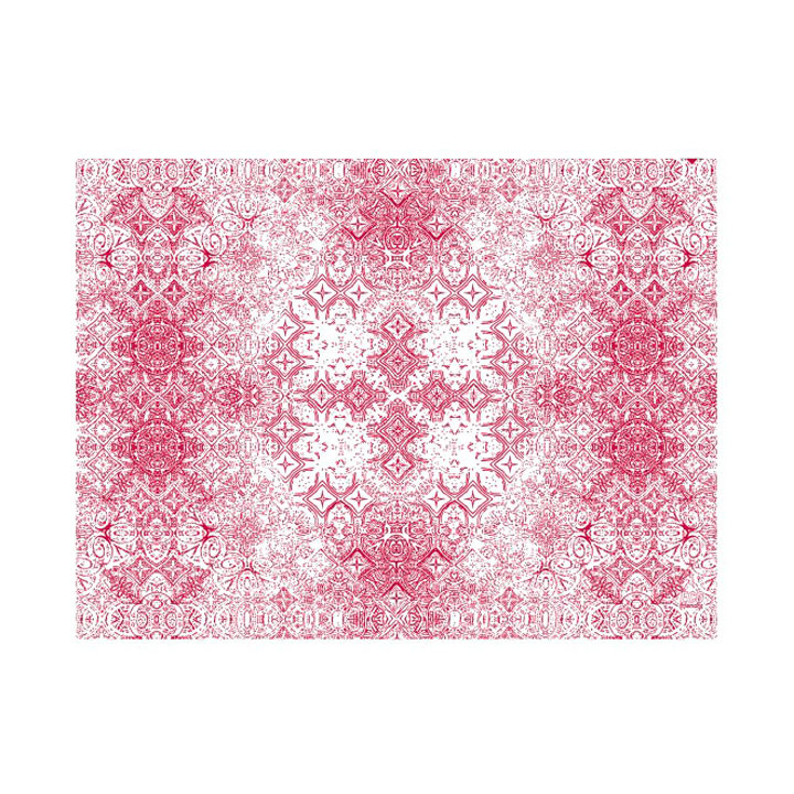 Pre-Cut Paper Tablecloth 1x1m "Mosaic" Burgundy 40g/m² (400 Units)