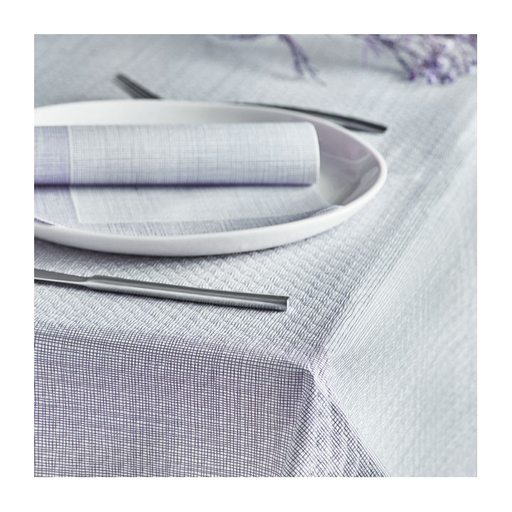 Pre-Cut Paper Tablecloth 1,2x1,2m "Between Lines" Grey 40g/m² (300 Units)