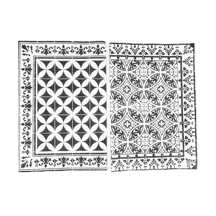 Paper Placemats 30x40cm "Alhambra" Black 50g/m² (1000 Units)