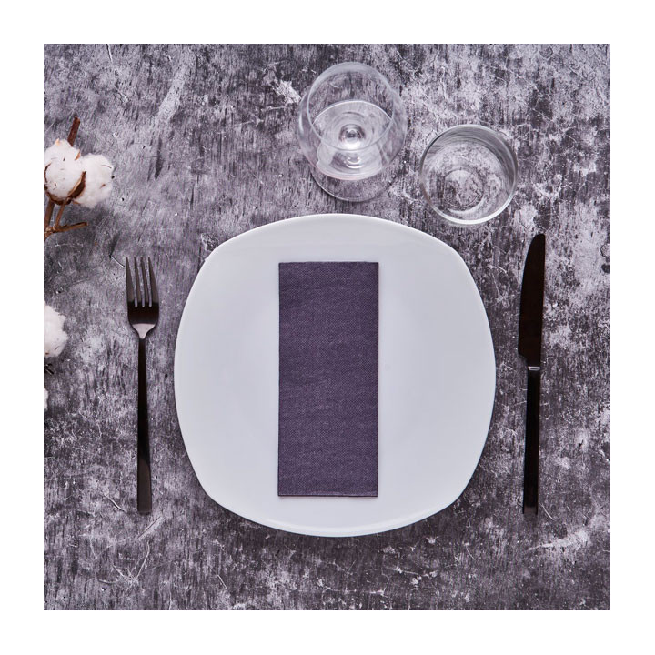 Paper Napkin Double Point 1/8 33x40cm "Old" Black (50 Units) 