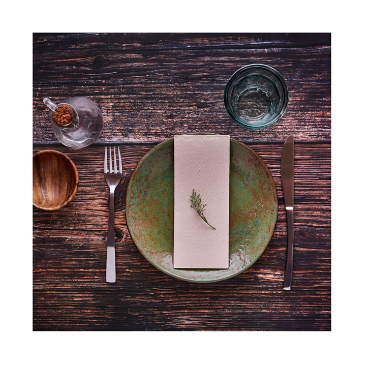 Paper Napkin Double Point 1/8 33x40cm "Old" Cream (2000 Units)