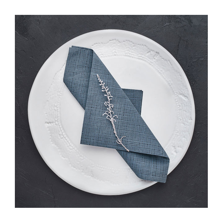 Paper Napkin Double Point 40x40cm "Between Lines" Black (50 Units) 