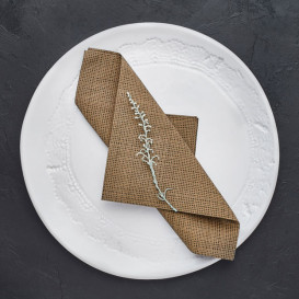 Paper Napkin Double Point 40x40cm "Between Lines" Brown (50 Units) 