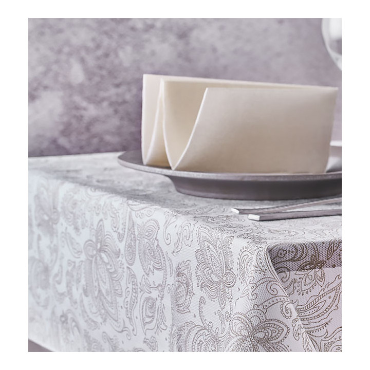Non-Woven Tablecloth 120x120cm "Mandala" Cream 50g/m² (150 Units)
