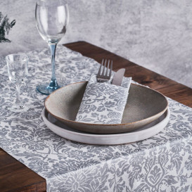 Airlaid Tablecloth Roll 0,4x48m "Versalles" Grey 50g/m² P30cm (6 Units)