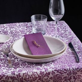 Airlaid Tablecloth Roll 0,4x48m "Versalles" Purple 50g/m² P30cm (6 Units)