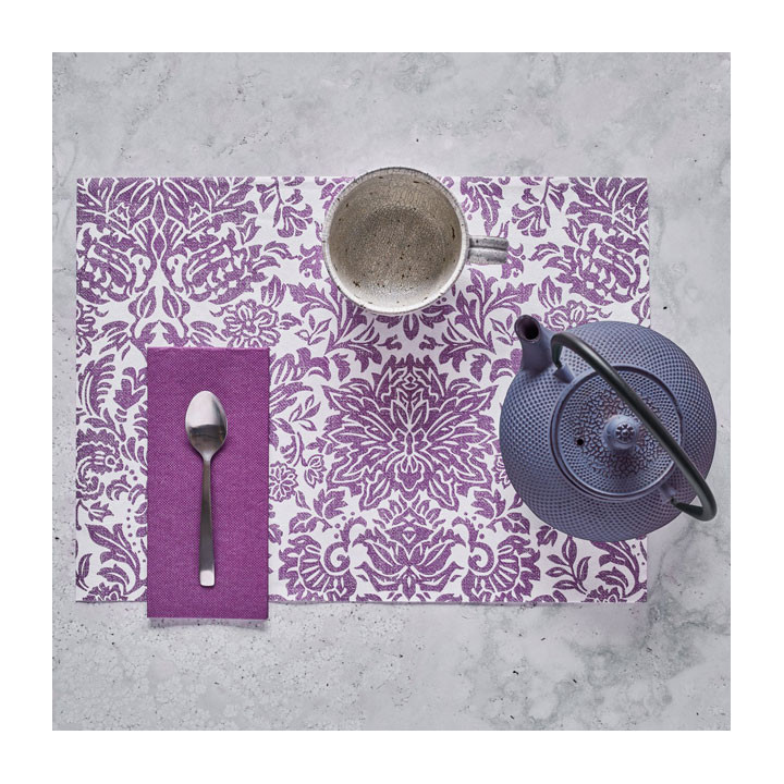 Airlaid Tablecloth Roll 0,4x48m "Versalles" Purple 50g/m² P30cm (6 Units)