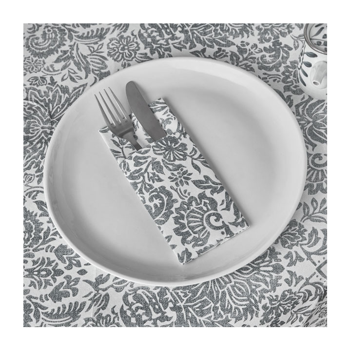 Pocket Fold Airlaid Napkins "Versalles" Grey 33x40cm 55g/m² (800 Units) 