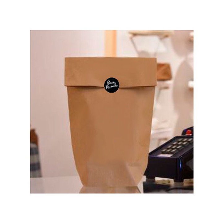 Paper Bag with Hexagonal Base Kraft 23x35cm (50 Units)