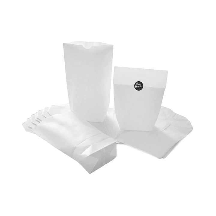 Paper Bag with Hexagonal Base White 14x19cm (1000 Units)