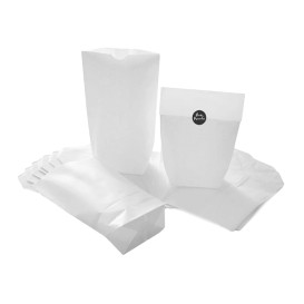 Paper Bag with Hexagonal Base White 23x35cm (100 Units)