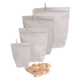 Paper Bag with Hexagonal Base White 17x22cm (50 Units)