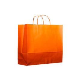 Paper Bag with Handles Orange 80g 20+10x29cm (200 Units)