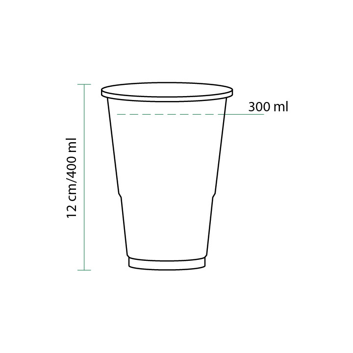 Plastic Cup PP Clear 400 ml (50 Units) 