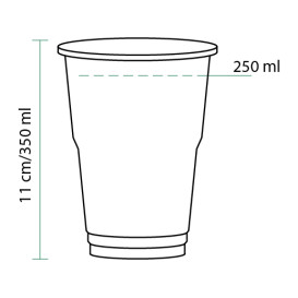 Plastic Cup PET Crystal Clear 350 ml (1150 Units)