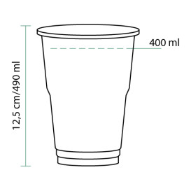 Plastic Cup PET Crystal Clear 490 ml (60 Units)  